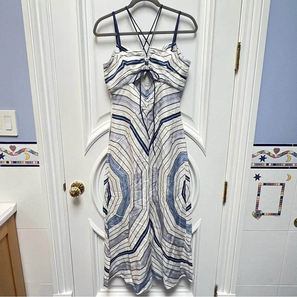 NWT Sandro Spiral Motif Dress w/ broken zipper - Picture 10 of 12